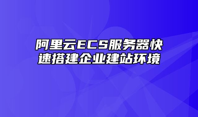 阿里云ECS服务器快速搭建企业建站环境 - 易优CMS教程