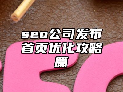 seo公司发布首页优化攻略篇_站长助手