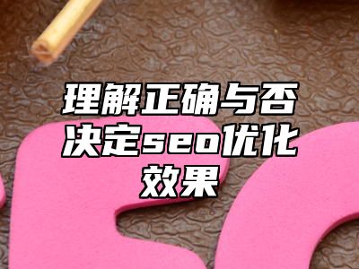 理解正确与否决定seo优化效果