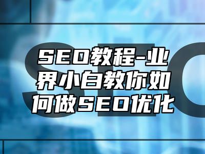 网站SEO-业界小白教你如何做SEO优化_站长助手