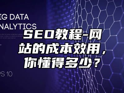 网站SEO-网站的成本效用，你懂得多少？_站长助手