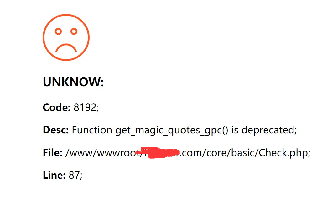 安装pbootcms 报错 Desc: Function get_magic_quotes_gpc is deprecated; 解决方案