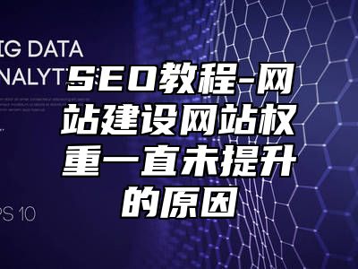 网站SEO-网站建设网站权重一直未提升的原因_站长助手