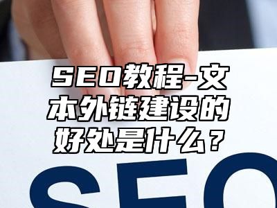 网站SEO-文本外链建设的好处是什么？_站长助手