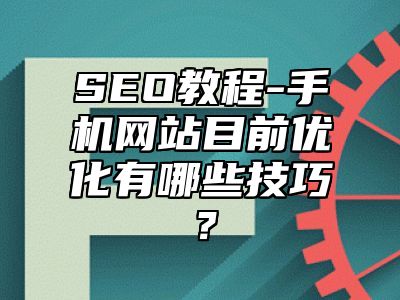 网站SEO-手机网站目前优化有哪些技巧？_站长助手