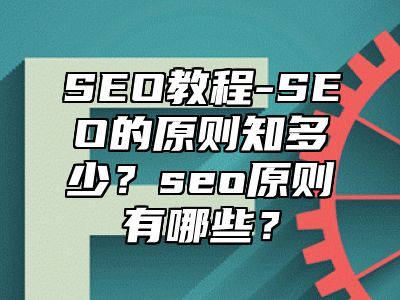 网站SEO-SEO的原则知多少？seo原则有哪些？_站长助手