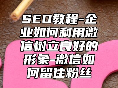 网站SEO-企业如何利用微信树立良好的形象-微信如何留住粉丝_站长助手