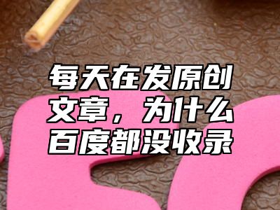 每天在发原创文章，为什么百度都没收录